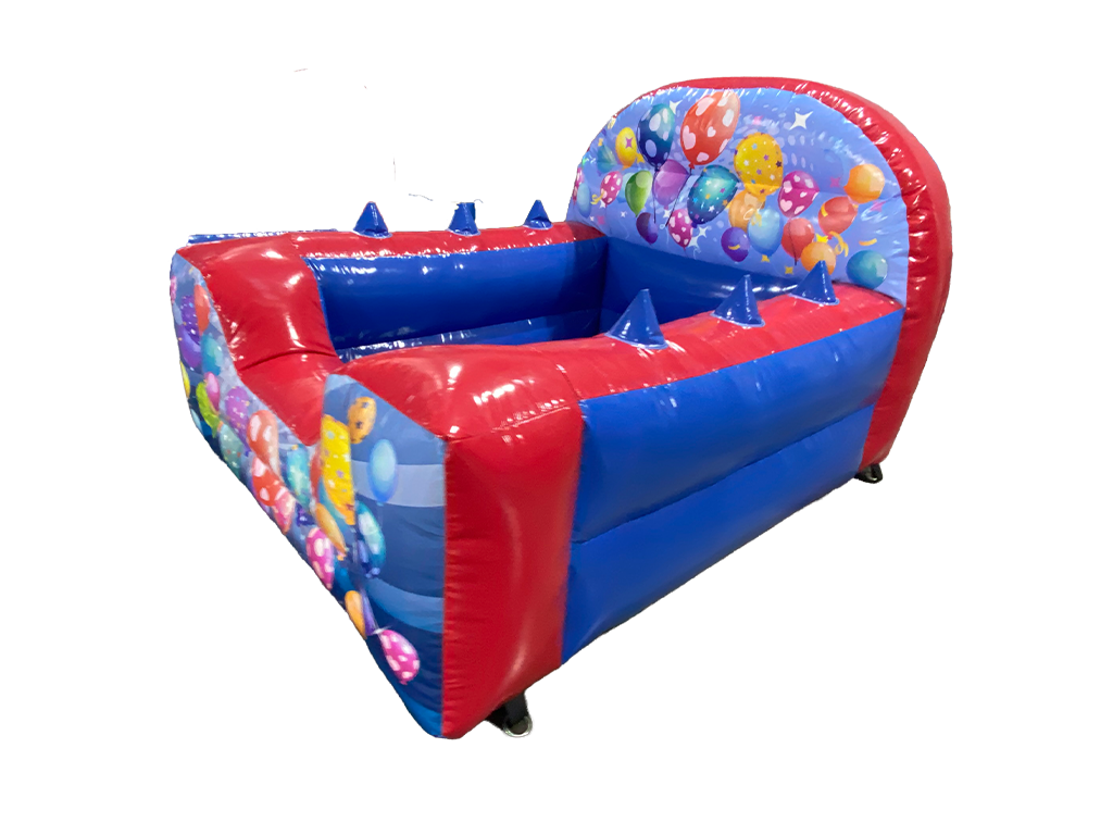 Blue & Red Party High Back Inflatable Ball Pool