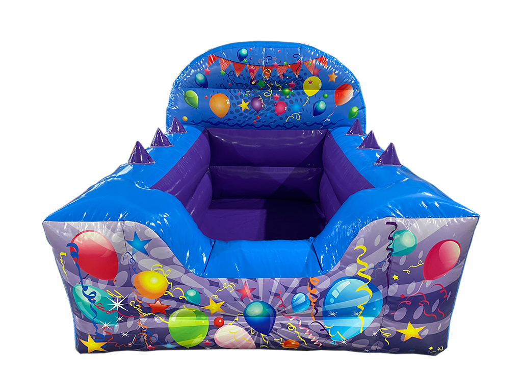 Purple & Blue Party High Back Inflatable Ball Pool
