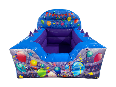 Purple & Blue Party High Back Inflatable Ball Pool