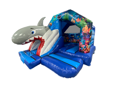 15x12ft 3D Shark Front Slide Combi