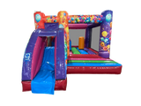 Gonfiabile midi con scivolo frontale festa multicolore
