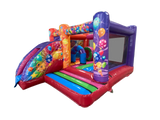 Gonfiabile midi con scivolo frontale festa multicolore