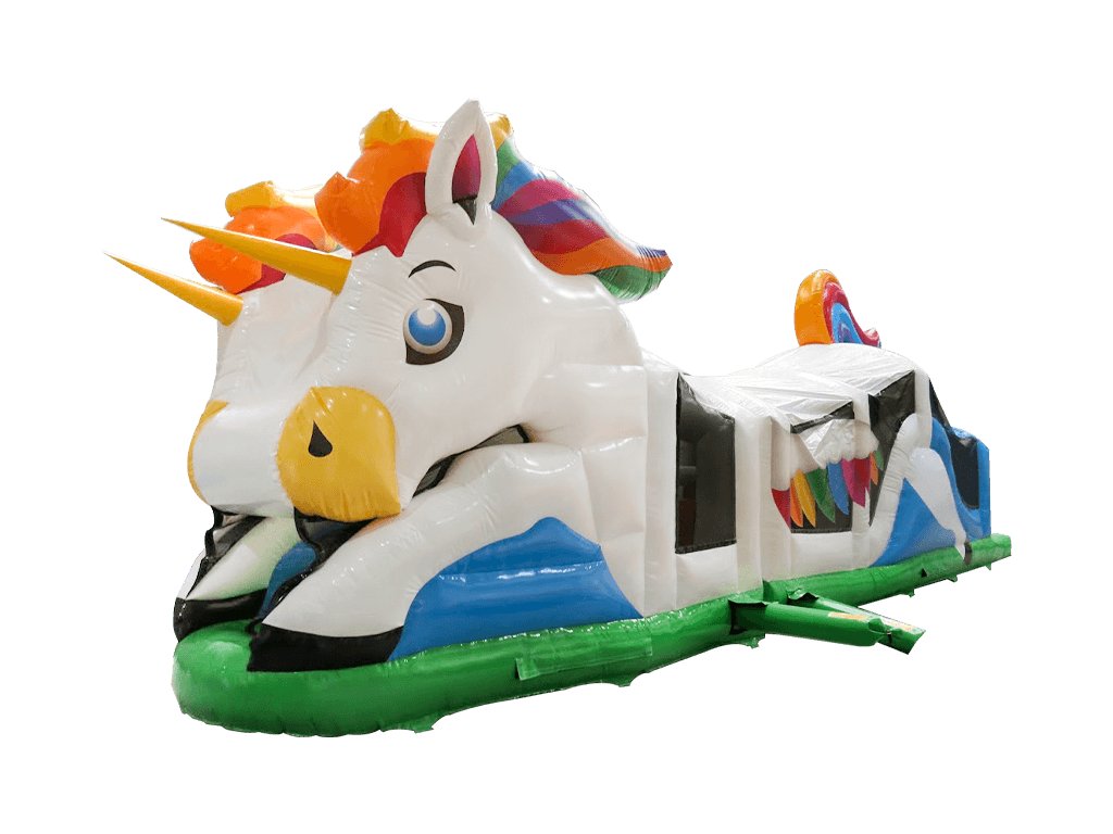 Parcours d'obstacles licorne en 2 parties