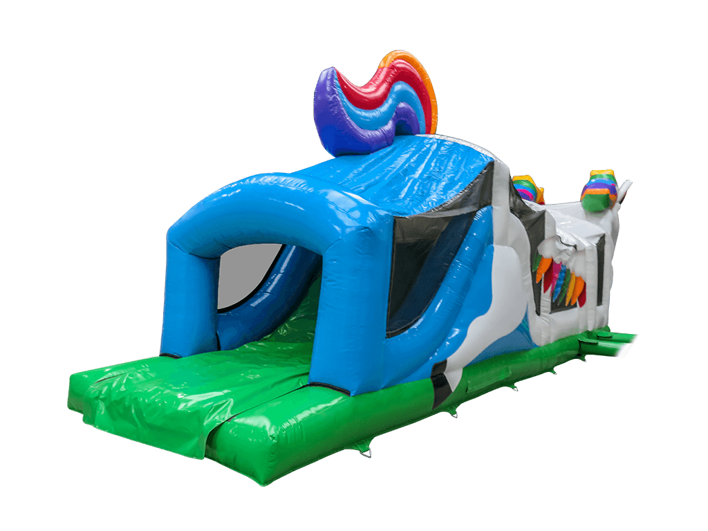 Parcours d'obstacles licorne en 2 parties