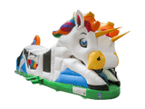 Parcours d'obstacles licorne en 2 parties