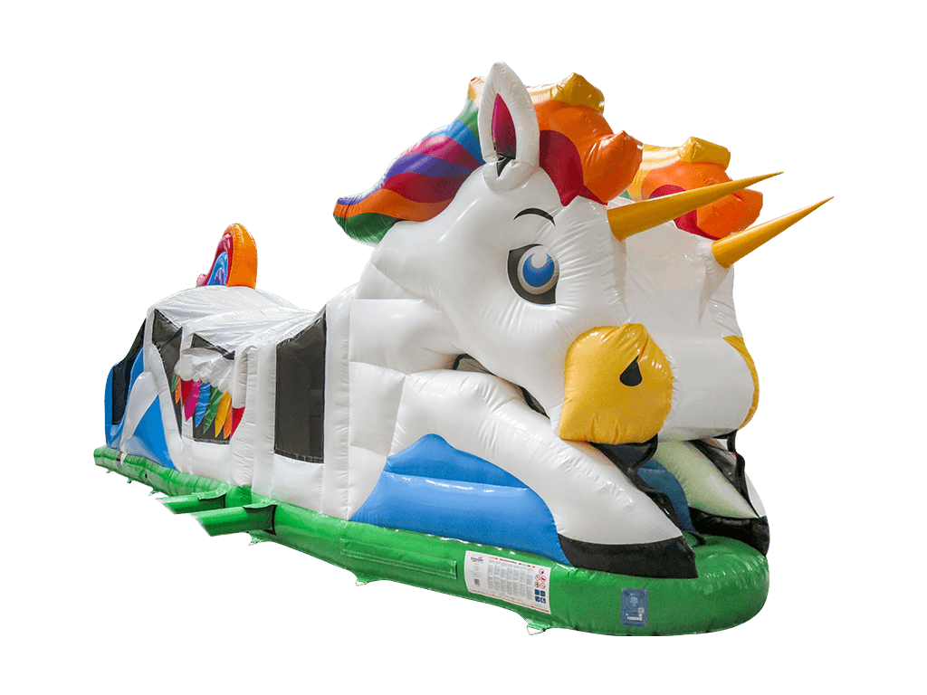Parcours d'obstacles licorne en 2 parties