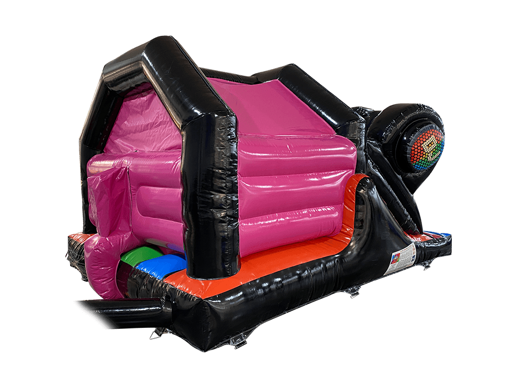 Combi toboggan avant disco multicolore 3D 5x4m - Prêt pour disco