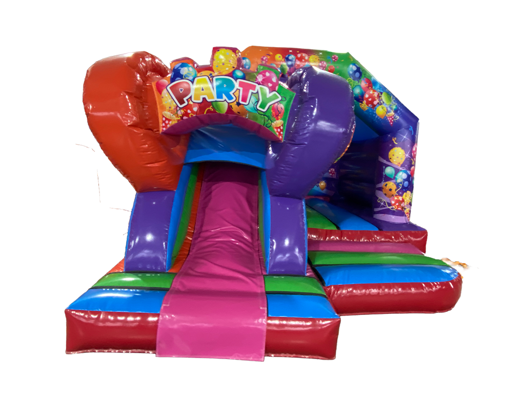 5x4m 3D Mehrfarbige Party Front Rutsche Kombi - Disco Bereit