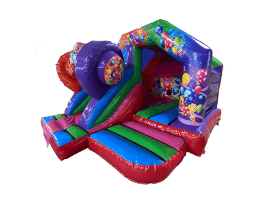 15x12ft 3D Multicoloured Party Front Slide Combi - Disco Ready
