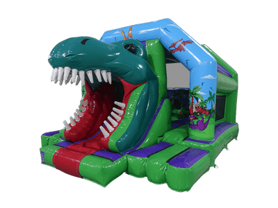 20x13ft 3D Dinosaur Front Slide Combi - Disco Ready