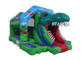Combinado de Escorregador Frontal 3D de Dinossauro 6x4m - Pronto para Disco