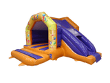 Combi Toboggan Latéral Fête Orange et Violet 4,6x5,5m