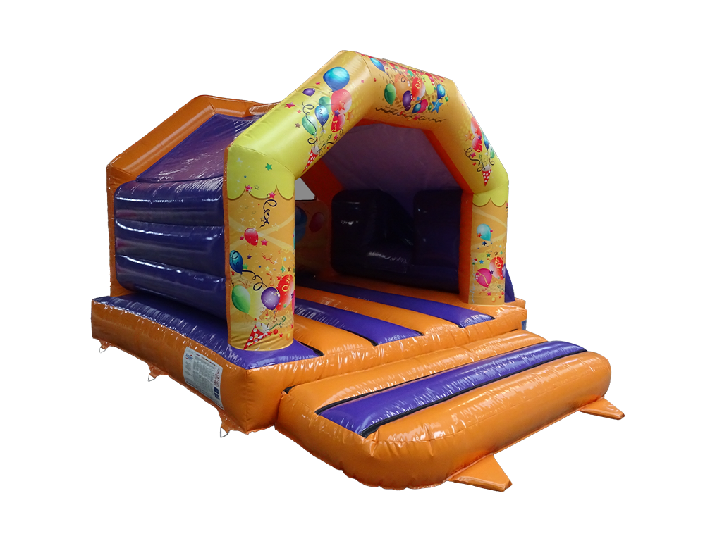 Combi Toboggan Latéral Fête Orange et Violet 4,6x5,5m