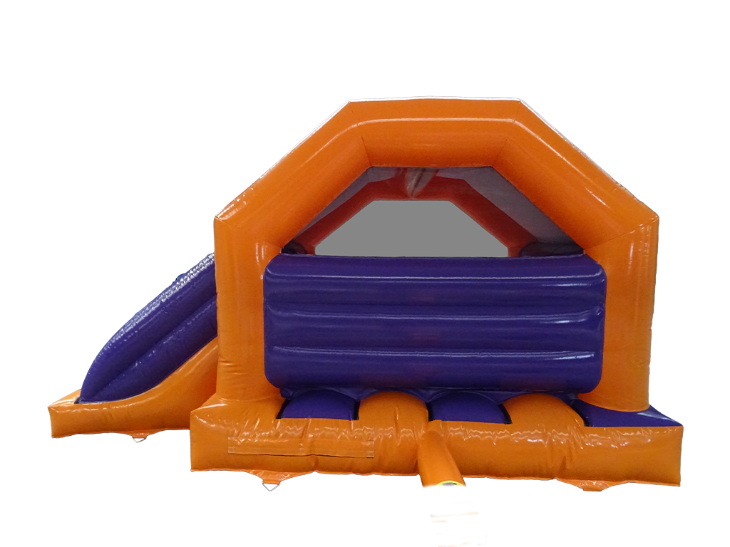 Combi Toboggan Latéral Fête Orange et Violet 4,6x5,5m