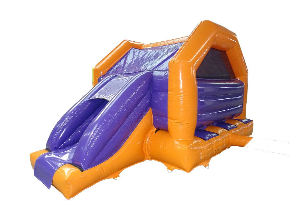 Combi Toboggan Latéral Fête Orange et Violet 4,6x5,5m