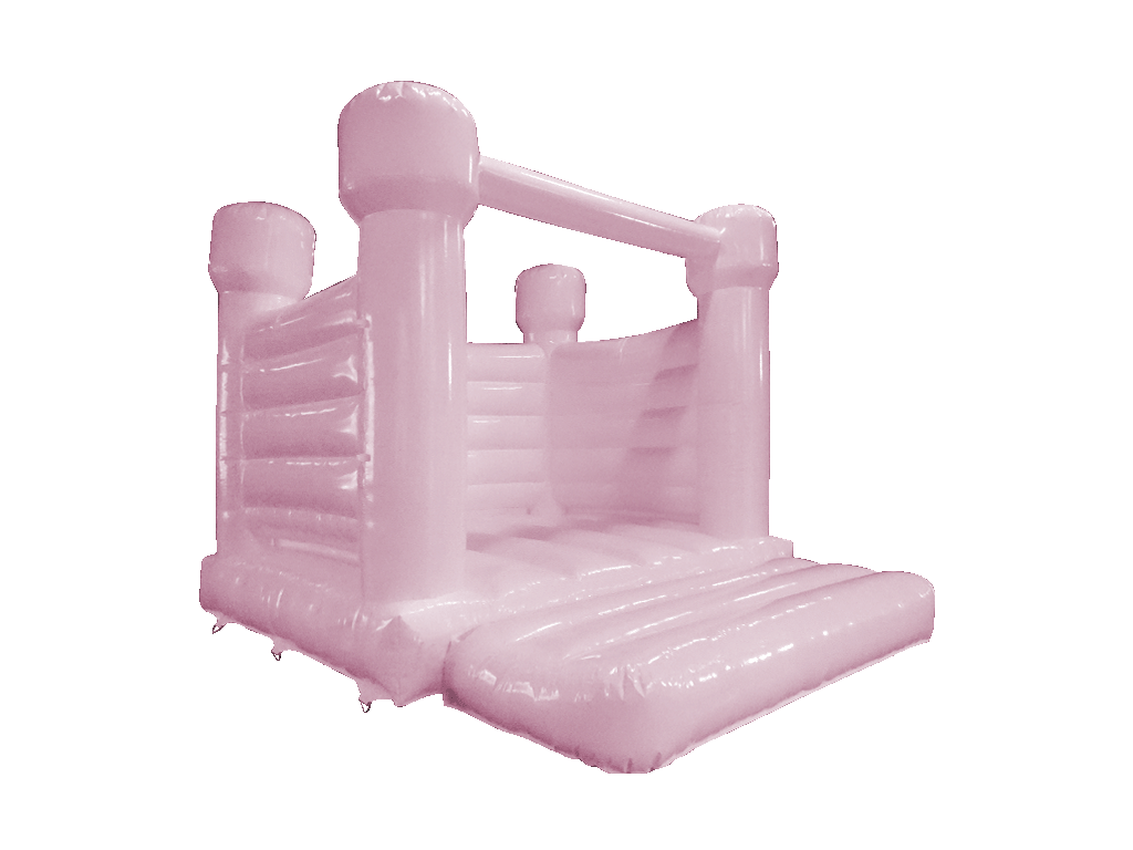 5x4m Pastellrosa H-Rahmen - Runde Türme
