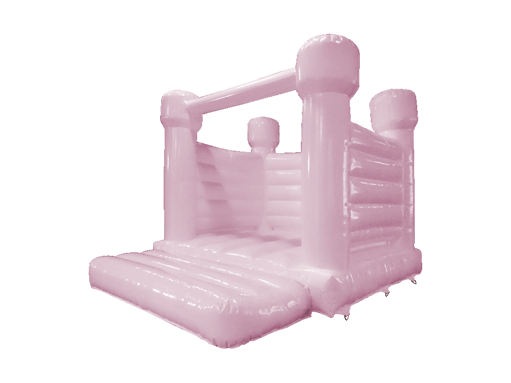 5x4m Pastellrosa H-Rahmen - Runde Türme