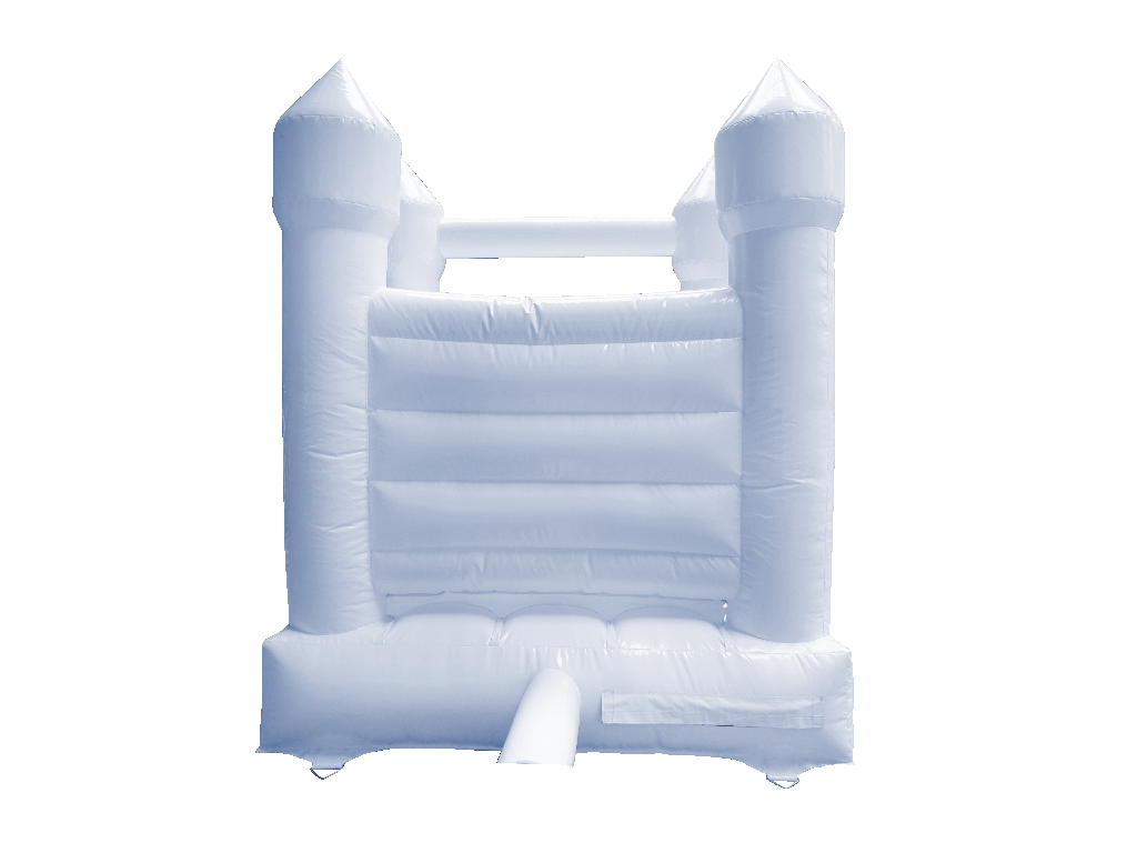 3,5x2,5m Pastellblauer H-Rahmen mit spitzen Türmchen