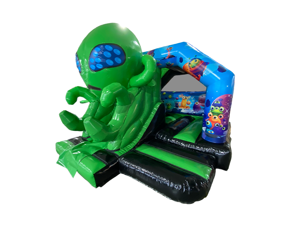 5x4m 3D Black & Green Alien Front Slide Combi