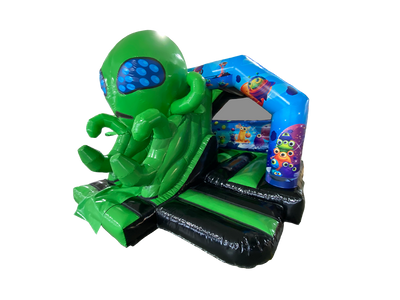 15x12ft 3D Black & Green Alien Front Slide Combi