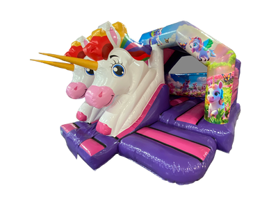 15x12ft 3D Twin Head Unicorn Front Slide Combi