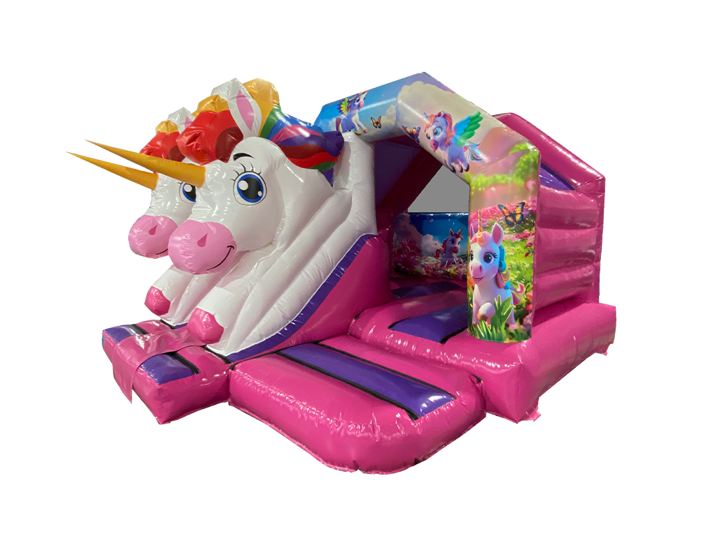 15x12ft 3D Twin Head Unicorn Front Slide Combi