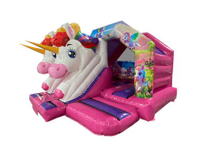 15x12ft 3D Twin Head Unicorn Front Slide Combi