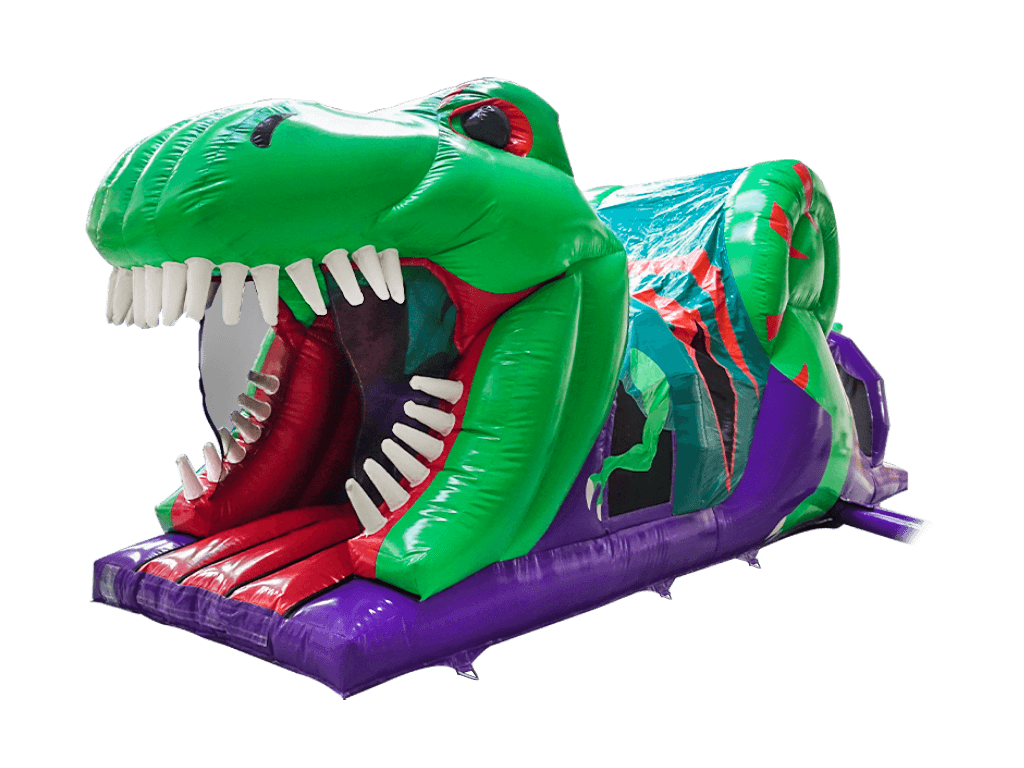 Curso de obstáculos 3D de dinosaurio de 1 parte