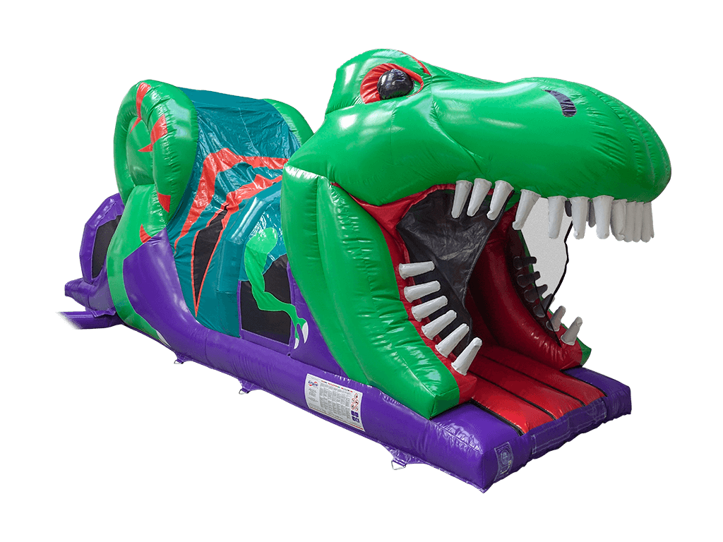 Curso de obstáculos 3D de dinosaurio de 1 parte