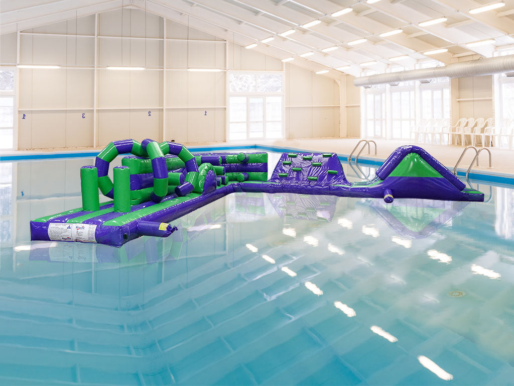 Piscine gonflable Curvigig verte et violette 9,4 m