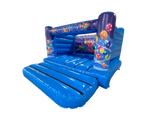 4x4 m blauer Party Niedrige Wand H-Rahmen