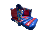 4x4m Blauwe & Rode Feest Lage Muur H Frame
