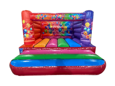 Cadru H cu perete scăzut pentru petrecere multicolor 4x4 m