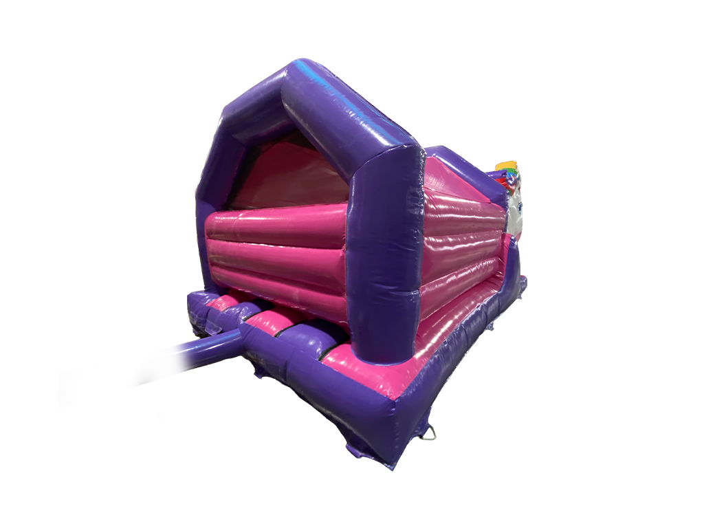 5,5x4m 3D Doppelkopf Einhorn Vorder-Rutsche Kombi