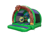 Castillo inflable curvado dinosaurio 3D de 3.7x3.7m