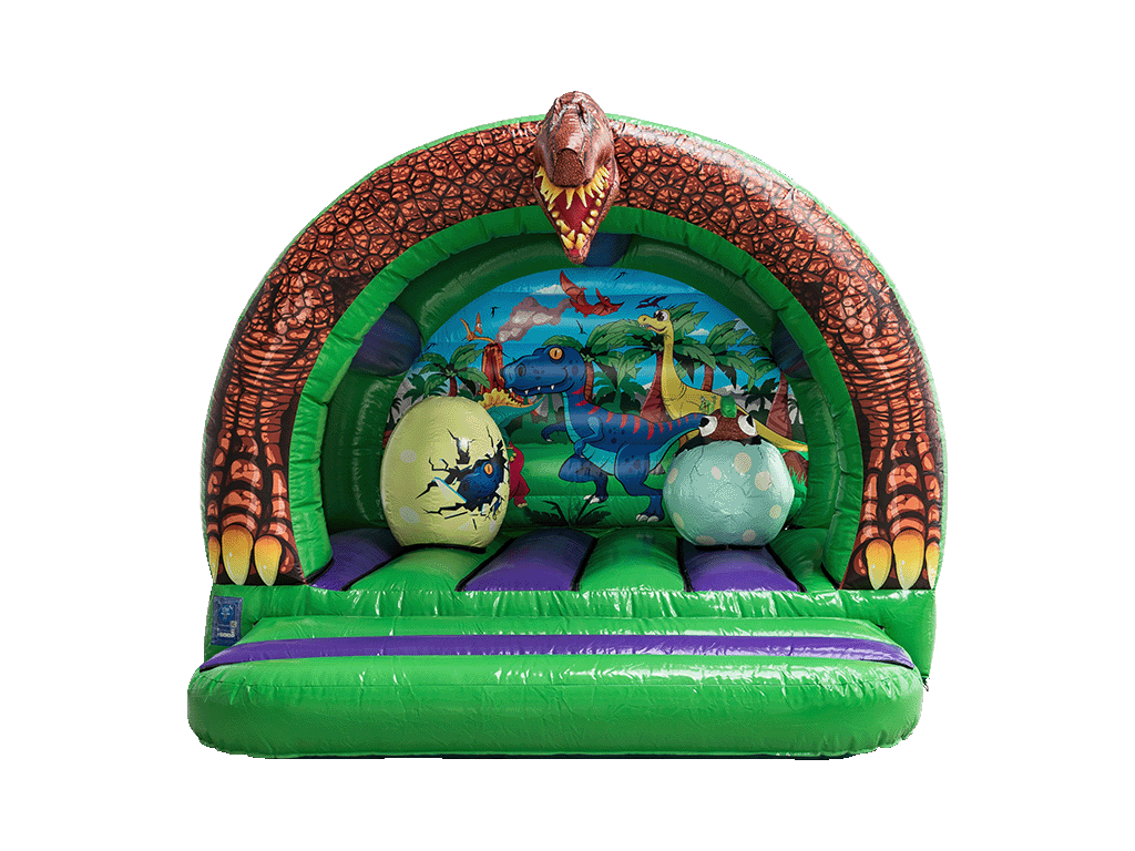 Castillo inflable curvado dinosaurio 3D de 3.7x3.7m