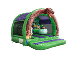 Castillo inflable curvado dinosaurio 3D de 3.7x3.7m