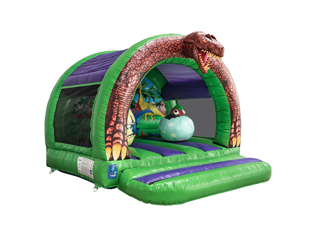 Castillo inflable curvado dinosaurio 3D de 3.7x3.7m