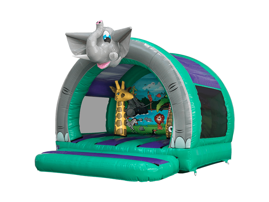 Bouncer courbé jungle 3D 3,7x3,7m