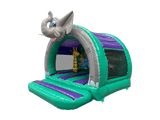 Castillo hinchable curvo 3D de jungla para bebés 3.7x3.7m
