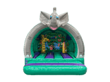 Castillo hinchable curvo 3D de jungla para bebés 3.7x3.7m