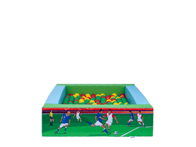 Piscina de bolas de juego suave de fútbol