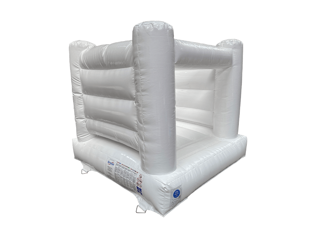 Mini château gonflable blanc 2,1x2,1m avec murs