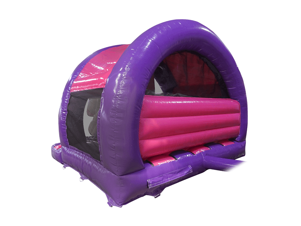 5x4.3m Purple & Fuchsia 3D Unicorn Curved Front Slide Combi
