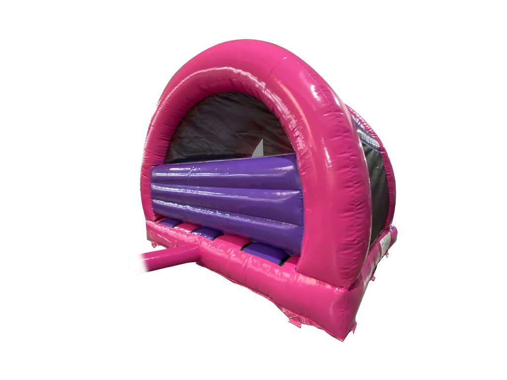 5x4.3m Purple & Fuchsia 3D Unicorn Curved Front Slide Combi