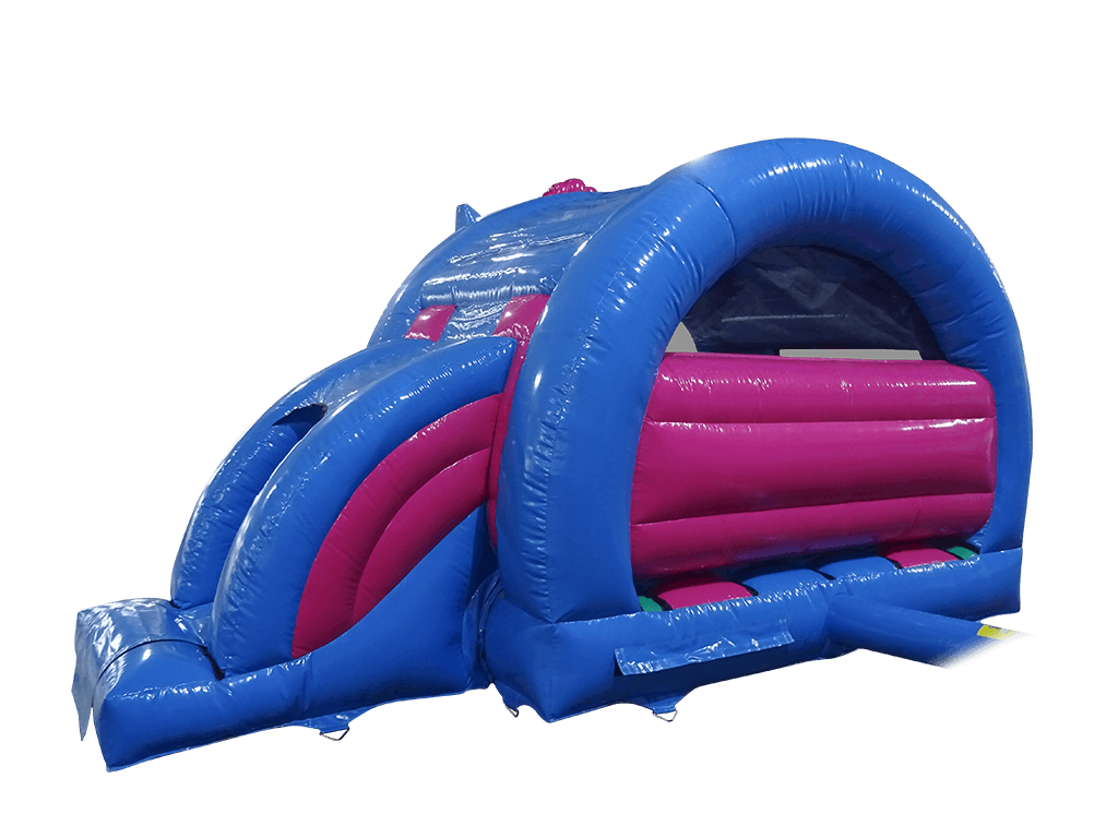 Combinado tobogán lateral curvado sirena 3D 3.7x3.7m