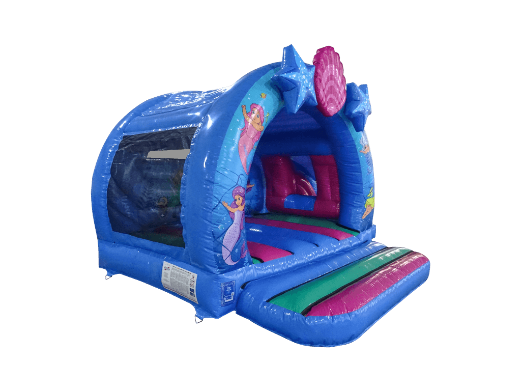 Combinado tobogán lateral curvado sirena 3D 3.7x3.7m