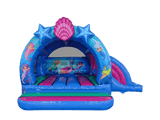 Combinado tobogán lateral curvado sirena 3D 3.7x3.7m