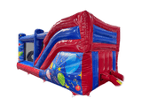 7,5x3,5m Blau-Rotes Party Multiplay