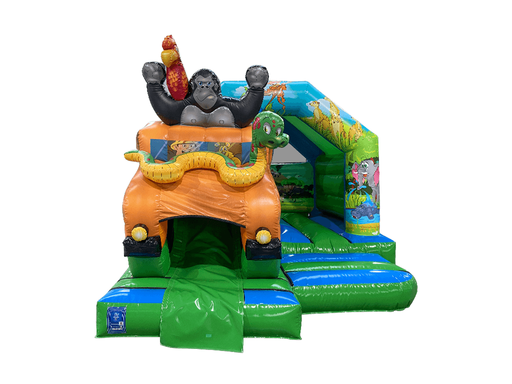 Combinado tobogán frontal 3D safari 5x4m